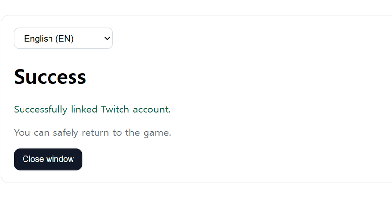 Account link success confirmation